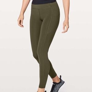 Lululemon Speed Up Tight DWR 28" Dark Olive Sz 6❤️